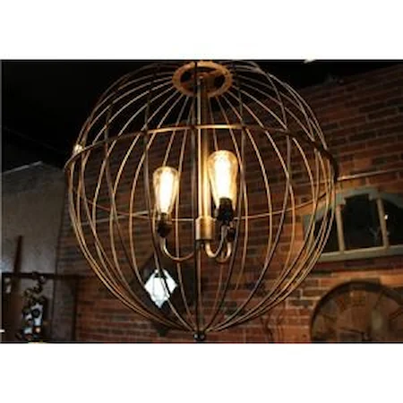 Rustic Globe Hanging Lamp